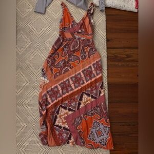 Garnet hill maxi patterned dress size XS